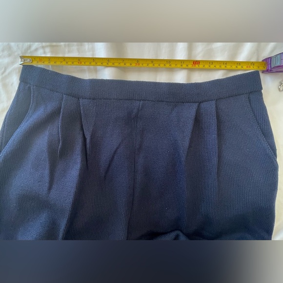 St. John Collection by Marie Gray Knit Navy Pants High Waist Size 10 - Picture 8 of 12